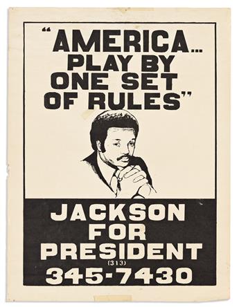 (POLITICS.) Group of 7 posters from Jesse Jacksons 1984 and 1988 presidential campaigns.